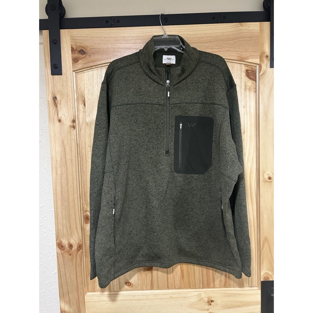 King Ranch Men’s 1/4 Zip Fleece Green Pullover 3XL NWOT